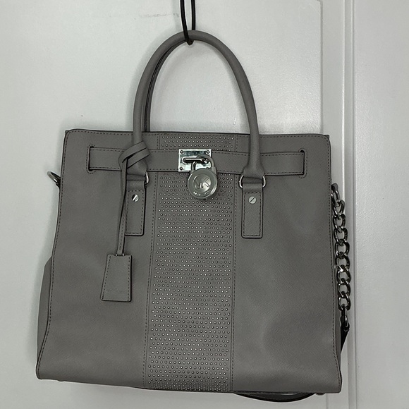 MICHAEL Michael Kors Gray Satchel #375 - Picture 1 of 1